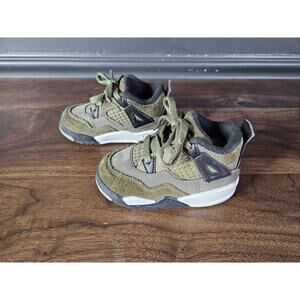 Nike Air Jordan 4 Retro SE Craft Shoes Toddler Size 6C Olive Green FB9930-200